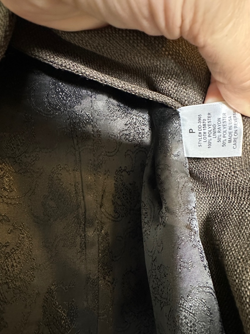 Intermix Christie Brown Slim Button Classic Blazer Petite Small See Flaw - Picture 7 of 8